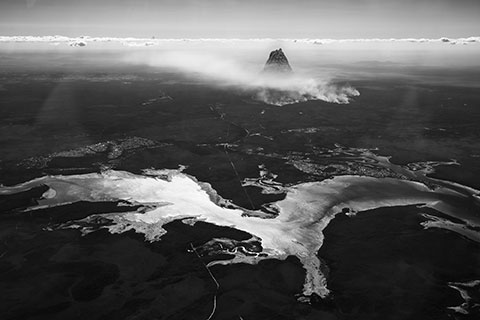 Between the Silence of Things, black-and-white scenes of presence among trees, birds, water and wasteland